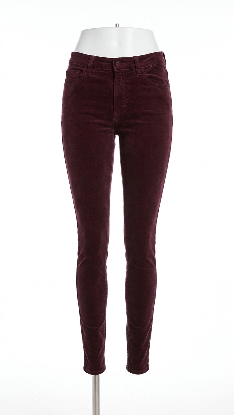 NEW AG JEANS farrah high rise skinny jeans in wine bloom